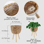 Wicker Planter Basket For Indoor And Outdoor, thumbnail 6 of 6