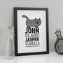 Cat Lovers Personalised Family Print, thumbnail 4 of 7