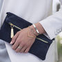 Personalised Suede Clutch Bag, thumbnail 1 of 7