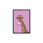 Framed Giraffe Bubblegum Pink Wall Art Print, thumbnail 6 of 7
