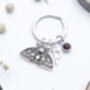 Lunar Moth Keyring Witchy, Moon Phase, thumbnail 5 of 8