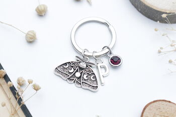 Lunar Moth Keyring Witchy, Moon Phase, 5 of 8
