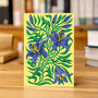 Floral Blue Lilies Greeting Card, thumbnail 2 of 4