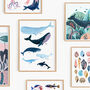Personalised Whale Family Art Print Unframed, thumbnail 9 of 10