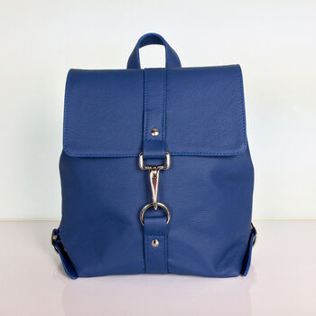 Handcrafted Small Royal Blue Backpack, 2 of 6