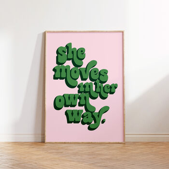 She Moves In Her Own Way Music Gift Print, 2 of 4