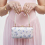 Cream Forget Me Not Pearl Handle Clutch, thumbnail 1 of 7
