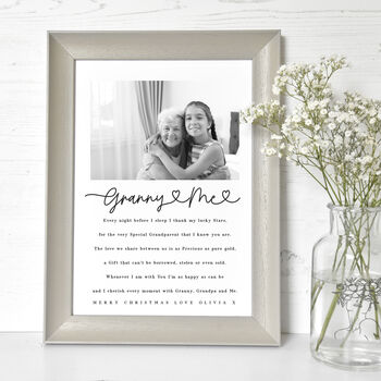 Personalised Grandparents Photograph Print And Poem, 3 of 3
