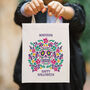 Personalised Halloween Trick Or Treat Tote Bag With Sugar Skull, thumbnail 1 of 4