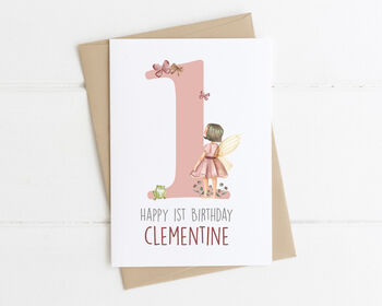 Personalised Children's Birthday Card Blush Fairy, 5 of 7