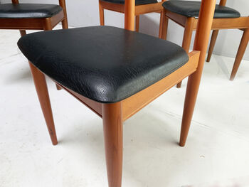 Four Mid Century Dining Chairs By Schreiber, 7 of 7