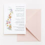 Wedding Invitation Pink And White Lily, thumbnail 4 of 6