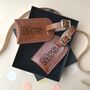 Mr And Mr Personalised Leather Luggage Tags, thumbnail 2 of 3