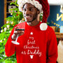 'First Christmas As Daddy' Christmas Jumper, thumbnail 1 of 9