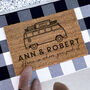 Personalised Campervan Doormat Travel Gift For The Home, thumbnail 1 of 1