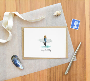 Personalised Surfer Girl Card, 2 of 6