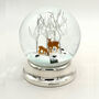 Personalised Sterling Silver Winter Scene Snow Globe, thumbnail 1 of 6