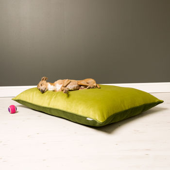 Charley Chau Velour Contrast Dog Bed Mattress, 3 of 8
