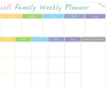 Personalised Weekly Family Planner Whiteboard, 9 of 9