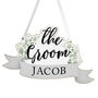 Personalised The Groom Wooden Hanging Decoration, thumbnail 3 of 5