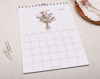 2025 Floral Birth Month Calendar For The Wall, 4 of 6