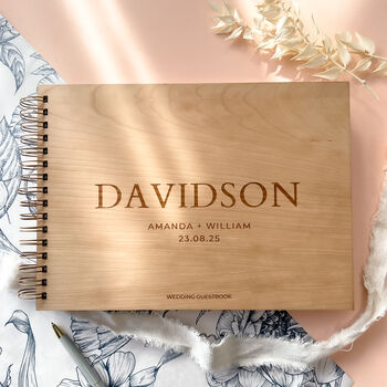 Personalised Classic Wedding Guest Book, 7 of 10