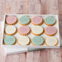 Personalised You Got Married Iced Biscuits Box Of 12, thumbnail 1 of 4