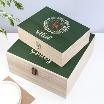 Personalised Woodland Deer Christmas Eve Box, 12 of 12