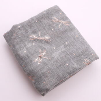 Personalised Dragonfly Print Scarf, 3 of 5