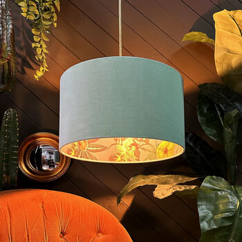 Thistle Botanical Garden Lampshade In Sea Green, 2 of 10