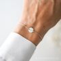 50th Birthday Bracelet – Initial Or Flower Charm Jewellery Gift For Her, thumbnail 5 of 7