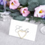 Gold Heart Place Card Holders, thumbnail 3 of 6
