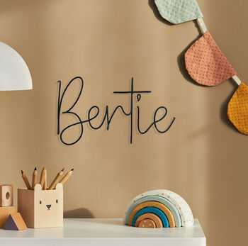 Baby Name Sign Childrens Room Sign Wire Wall Words, 3 of 4
