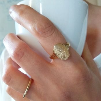 Personalised Birth Flower Ring, 5 of 12
