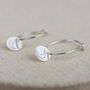 Sterling Silver Circle Open Moon Charm Hoops, thumbnail 2 of 3