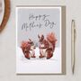 Cute Red Squirrels, Happy Mother's Day Card, thumbnail 1 of 2