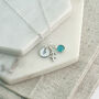 Sagittarius, Initial And Birthstone Necklace, thumbnail 2 of 6