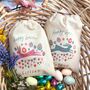 Personalised Boys Easter Gift Bag With Seeds: Blue Scandi Folk Rabbit, thumbnail 4 of 5