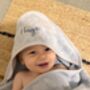 Personalised Hooded Towel In Powder Blue, thumbnail 2 of 5