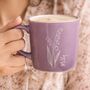 Personalised Birth Flower Stoneware Mug, thumbnail 1 of 11