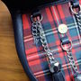 Personalised Black Leather And Red Tartan Bag, thumbnail 5 of 5