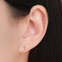 Sterling Silver Asymmetric Music Note And Bass Clef Stud Earrings, thumbnail 2 of 9
