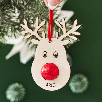 Chocolate Personalised Reindeer Place Setting, 4 of 5
