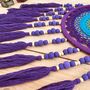 Large Deep Purple Dream Catcher Wooden Beads, thumbnail 6 of 8