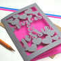 Personalised Anniversary Love Papercut Card, thumbnail 5 of 8