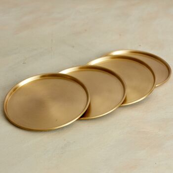 Indira Brass Coasters Set Of Four, 2 of 4