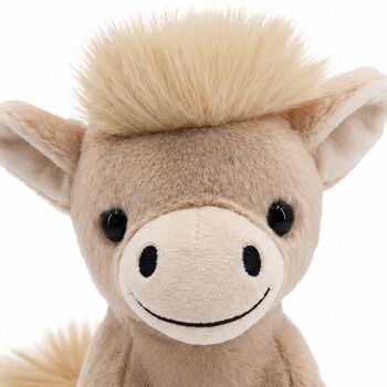 Beige Pony Horse Premium Plush Soft Toy, 3 of 6