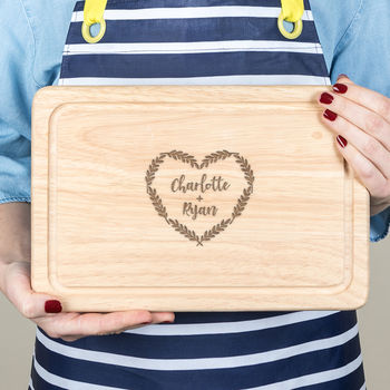 Personalised Housewarming Chopping Board For Couple, 2 of 4