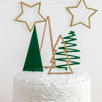 Christmas Tree Cake Topper Party Gift Set, 2 of 2