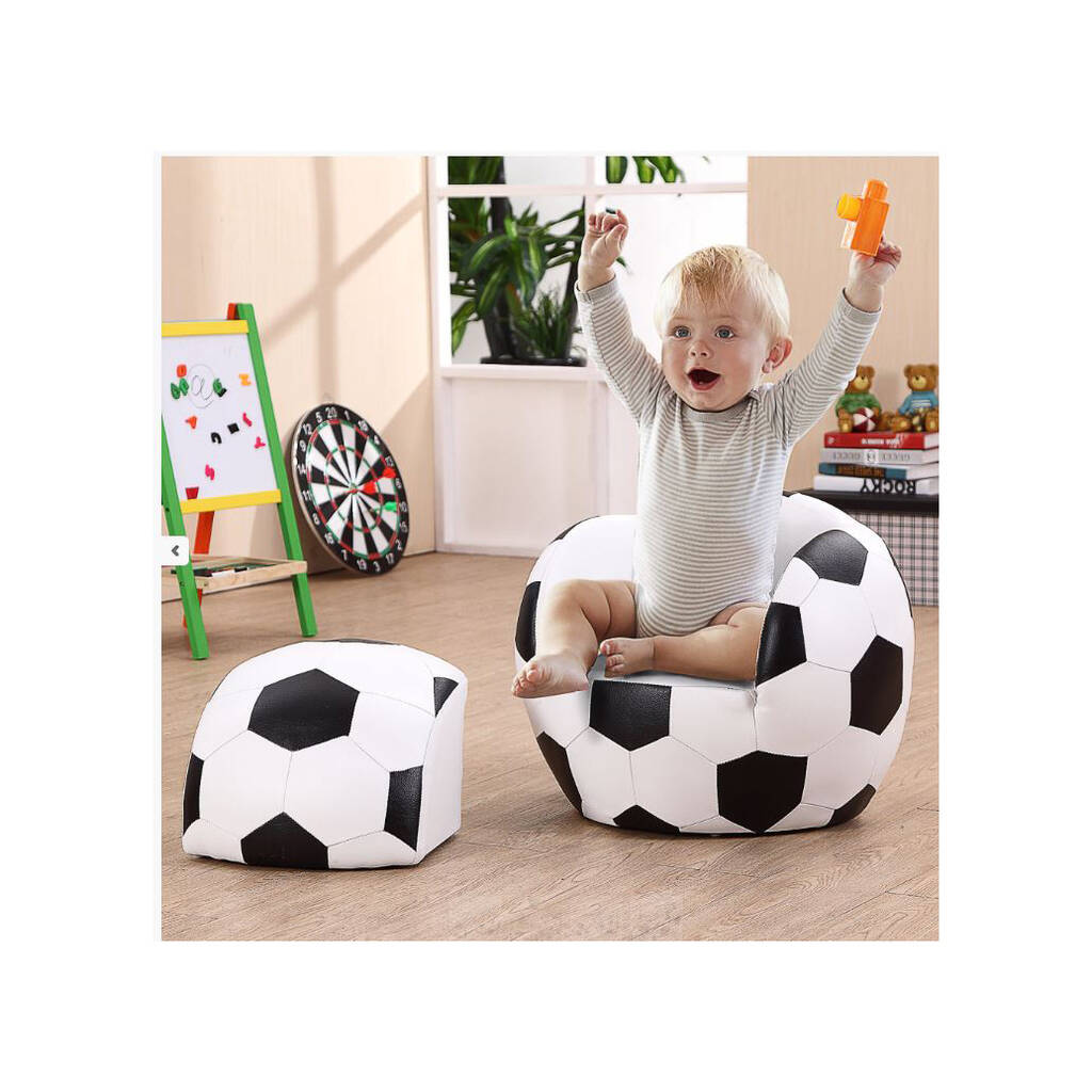 kids football chair with foot stool